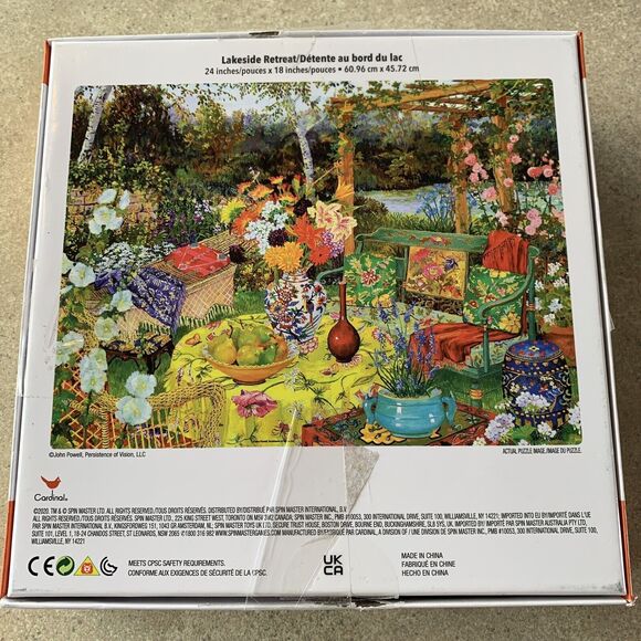 300 Piece EZ Grasp Jigsaw Puzzle Cardinal Lakeside Retreat Complete 24x18 - Picture 2 of 3